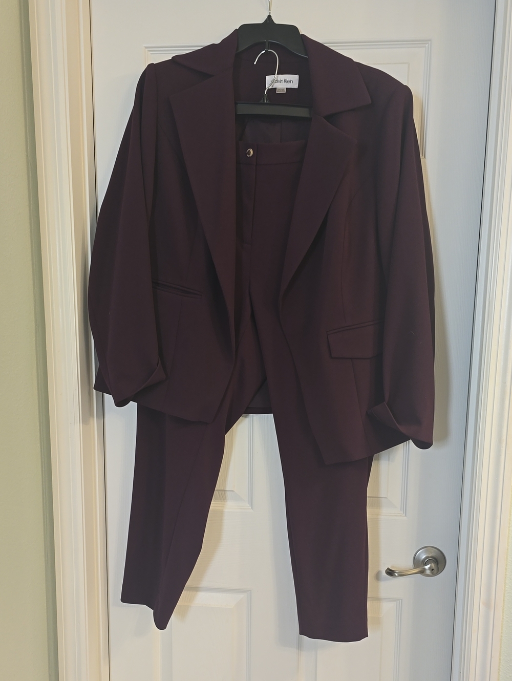 Calvin Klein Women's Plum Two-Piece Suit
